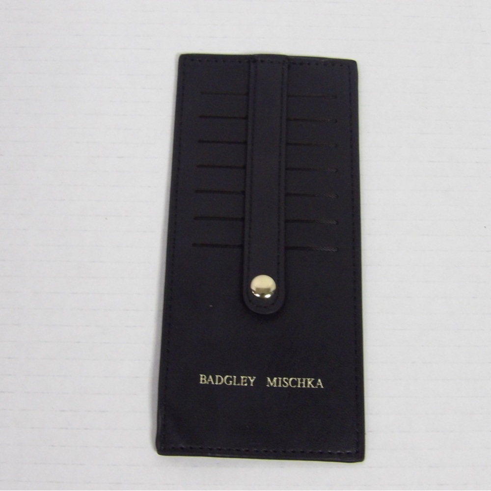 Badgley Mischka Elegant Black Card Holder